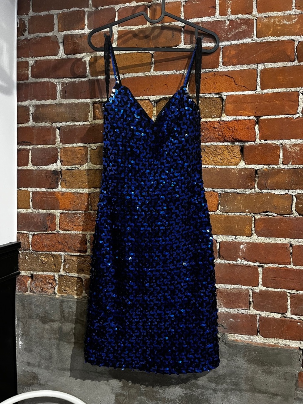 Vintage Blue Sequin Lori-Anne Mini Dress